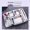 304 Stainless Steel Rectangular Compartment Food Tray