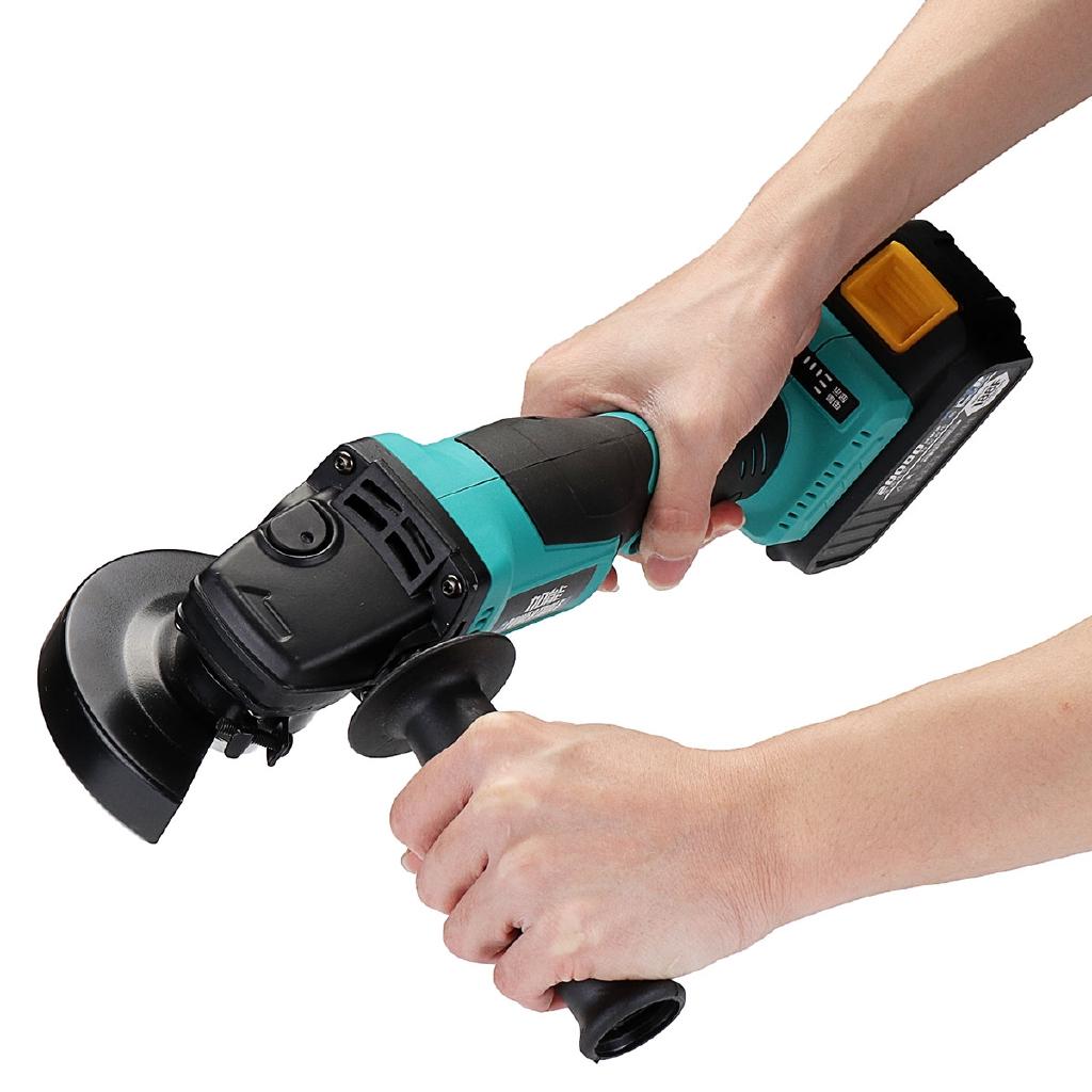 Electric Angle Grinder Cordless Brushless Tool 18V Rechargable Lithium Li-ion Battery for Polishing Cutting Grinding New