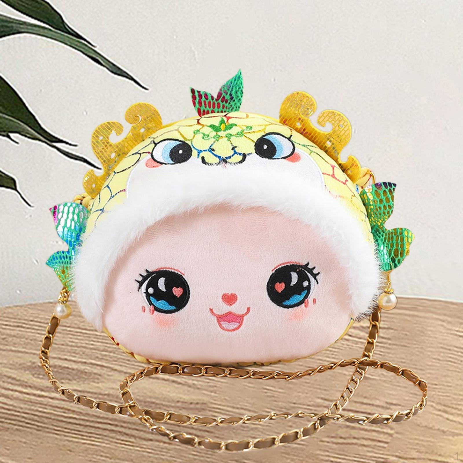 

Китайська річна сумка через плече, плюшева повсякденна легка лялька-змія жовтий