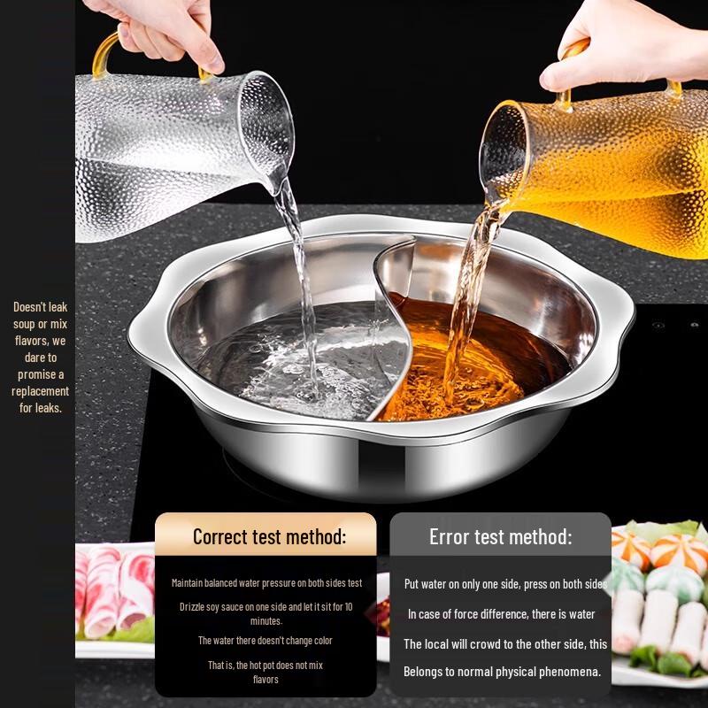 FATTBAO Thickened Stainless Steel Octagonal Hot Pot
