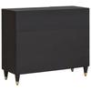 Sideboard Black 90 x 33 x 75 cm Solid Mango Wood