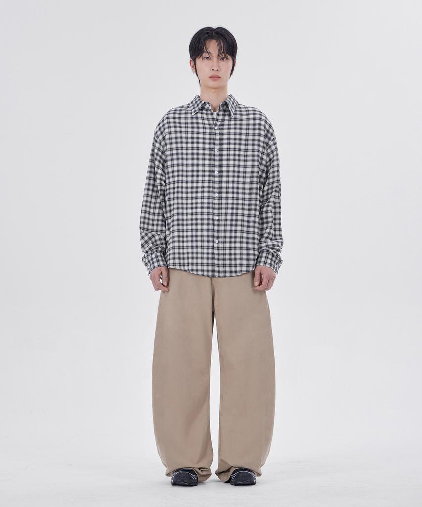 GLW Easy Overfit Check Shirt Black