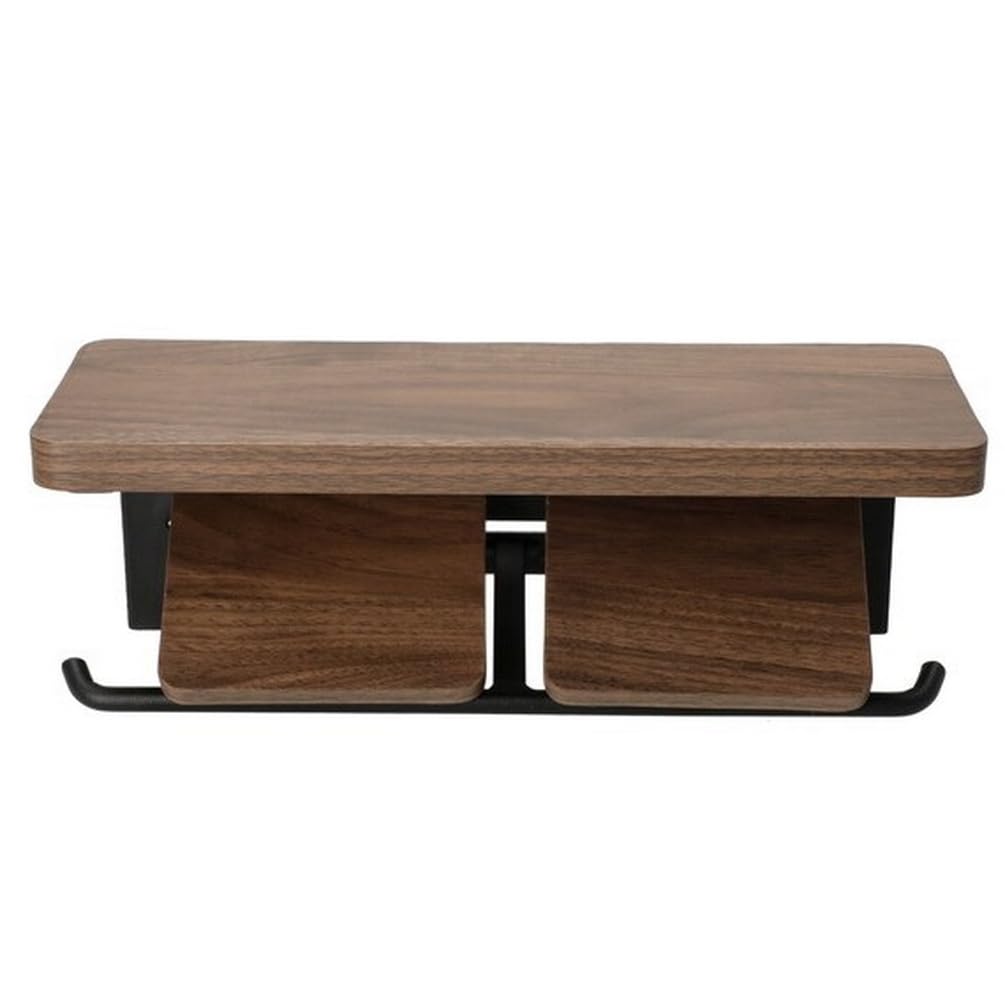 NITORI Wooden Toilet Paper Holder with Single Middle NITORI 8530811 Shelf, Roll, CS01, Brown,