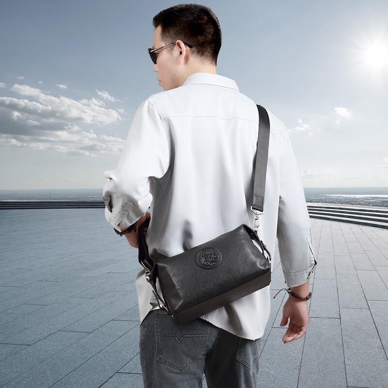 SCHWARZETIENNE Men's Genuine Leather Shoulder Crossbody Bag