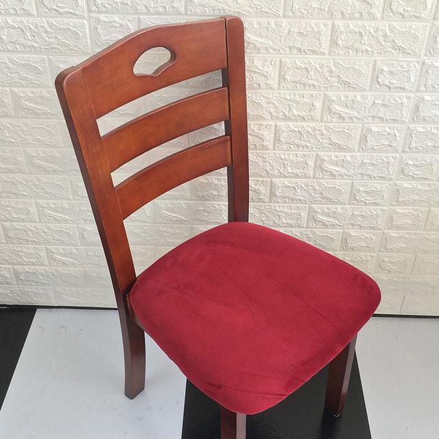 1 Piece For Sale Removable Dining Chair Seat Cover Velvet Stretch Chair Seat Cushion Slipcover For Dining Room Kitchen Chairs