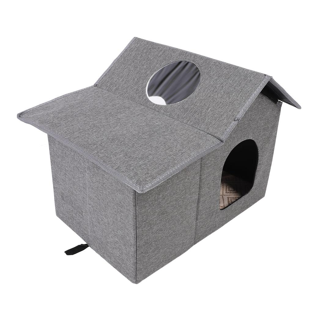 Cat House for Outdoor Cats Foldable Water Resistant Rainproof Feral Cats Shelter Cat Cave