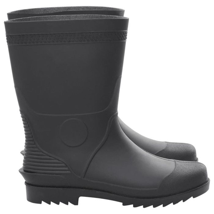 VidaXL Black Rain Boots Size 38-46 PVC