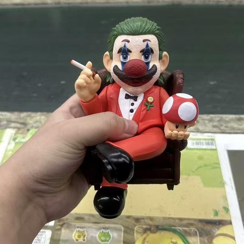 

Figures Mario Cos Joker Figurine The Godfather Anime Figurine Pvc Mushroom Model In Stock Collectible Present no box