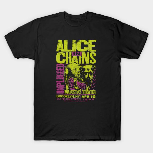 

Men Black Print T-shirt Alice In Chains No-Cut Transfer Paper Print Cotton Tshirt 3XL чорний