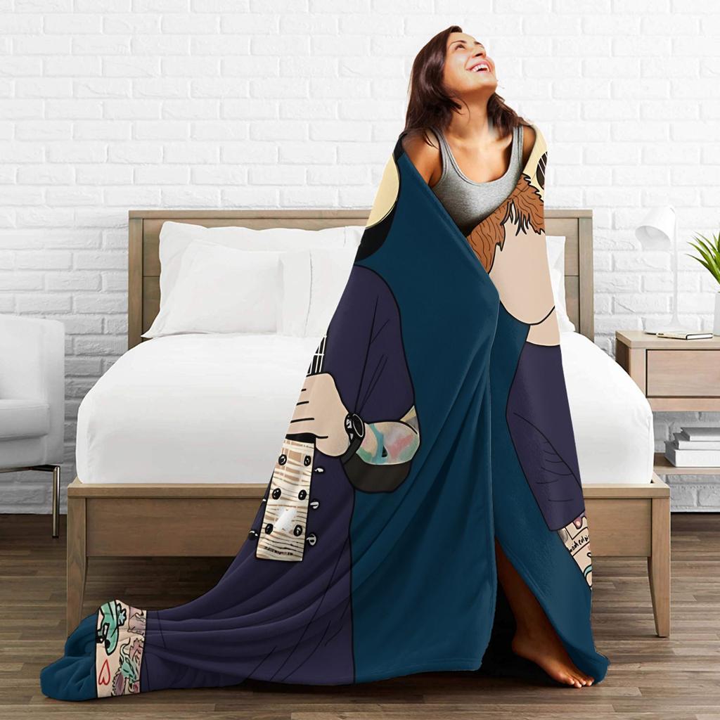 Super Warm Blankets Travel Office Ed Sheeran Tour Throw Blanket  Flannel Bedspread For Home Decor Novelty Sofa Bed Cover