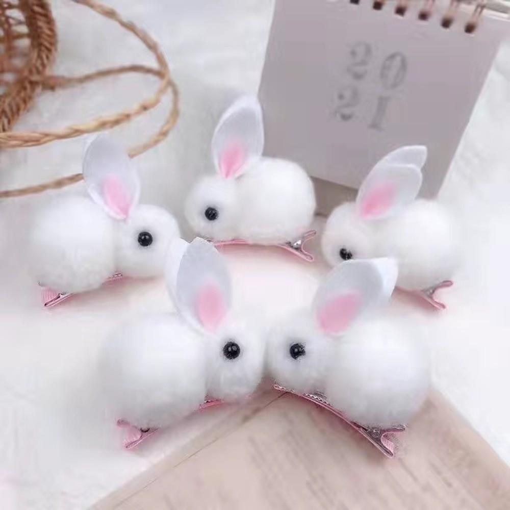 Rabbit Plush Hairpin Soft Hair Clip Sweet Bunny Hair Clip  Party