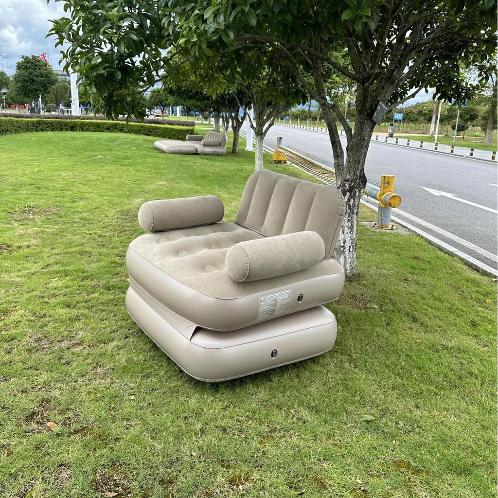 Five-in-One Outdoor Double Inflatable Sofa Bed - Portable, Durable, and Perfect for Camping or Lounging.