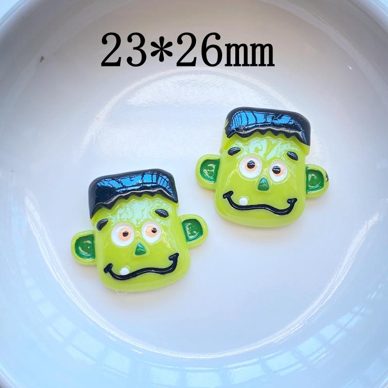 10Pcs New Cute Hand Drawn Halloween Series Flat Back Resin Cabochons Scrapbooking DIY Jewelry Craft Decoration Accessorie