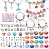 DIY Kids Crystal Bead Bracelet Kit With Small Box 1.5cm Height 66-162pcs Sweet Fruit Flower Design