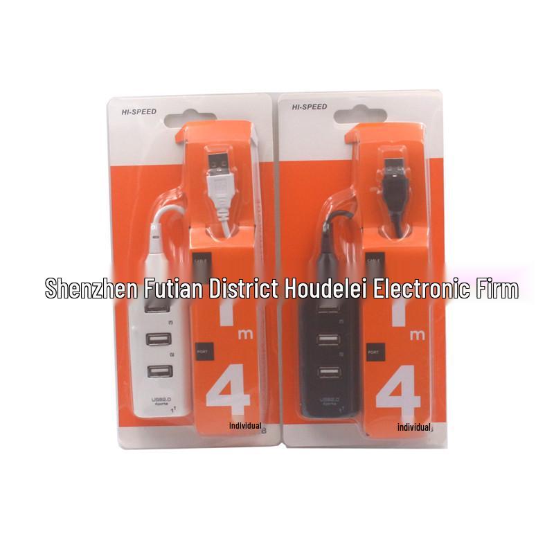 4-Port USB Hub Power Strip Multi-Interface Expander