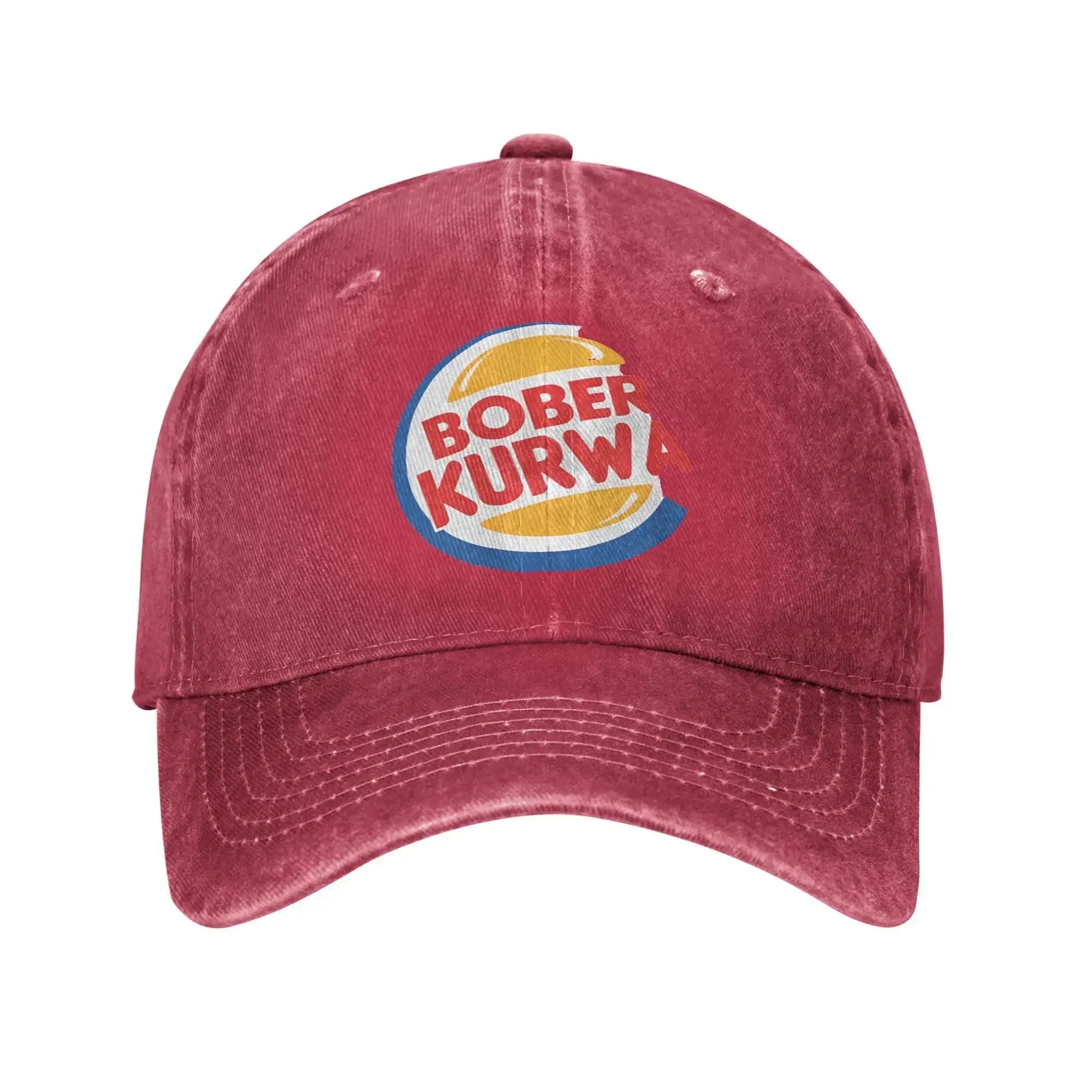 

Unisex bober Kurw Print Hat Fashion Distressed Washed Baseball Cap Adjustable Adjustable