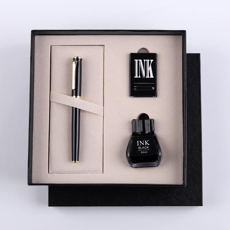 

Роскошный набор металлических перьевых ручек с многоцветными чернильными картриджами и подарочной коробкой Fine Nib - 0.5mm