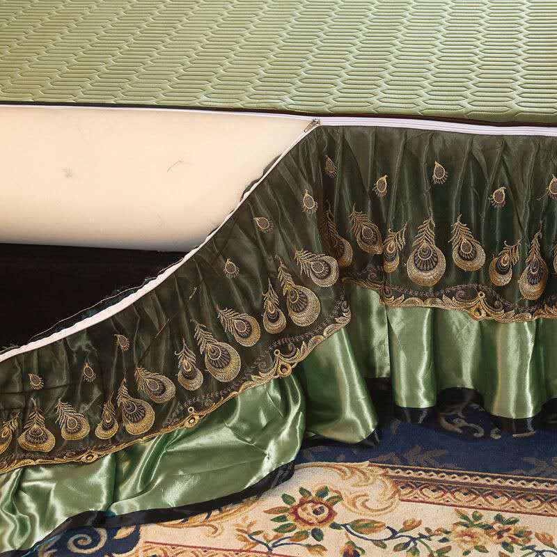 3pcs Bedding Set European Luxury Summer Cooling Bedspread Latex Ice Silk Elegant Bedcover Zipper Removable Quilted Bedspread