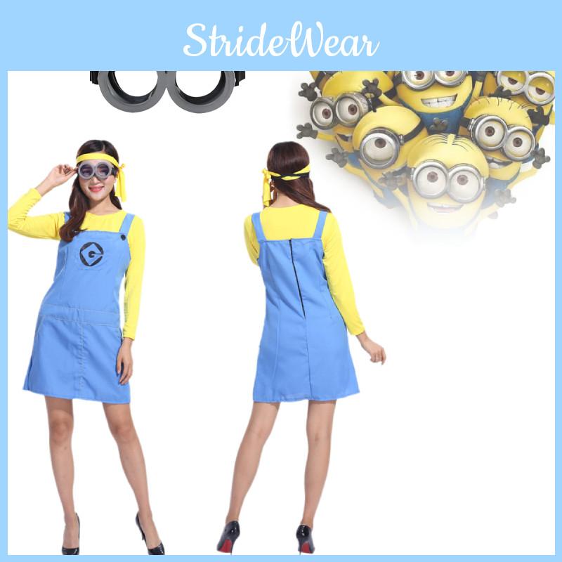 Entzückendes gelbes Minion Cosplay Kostüm für Frauen Perfekt für Halloween-Partys und Events