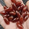 Red Chalcedony Oval Seed Beads for DIY Jewelry - Handmade Ruyi Lock Bracelet Accessories