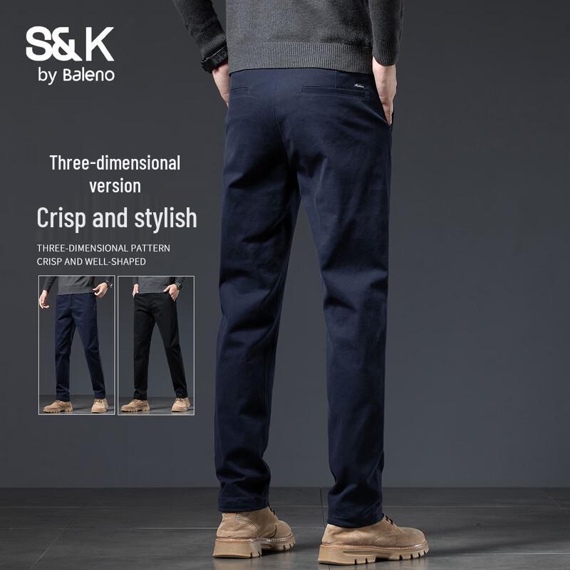 

Baleno S&K Series Men s Straight Fit Casual Pants 38