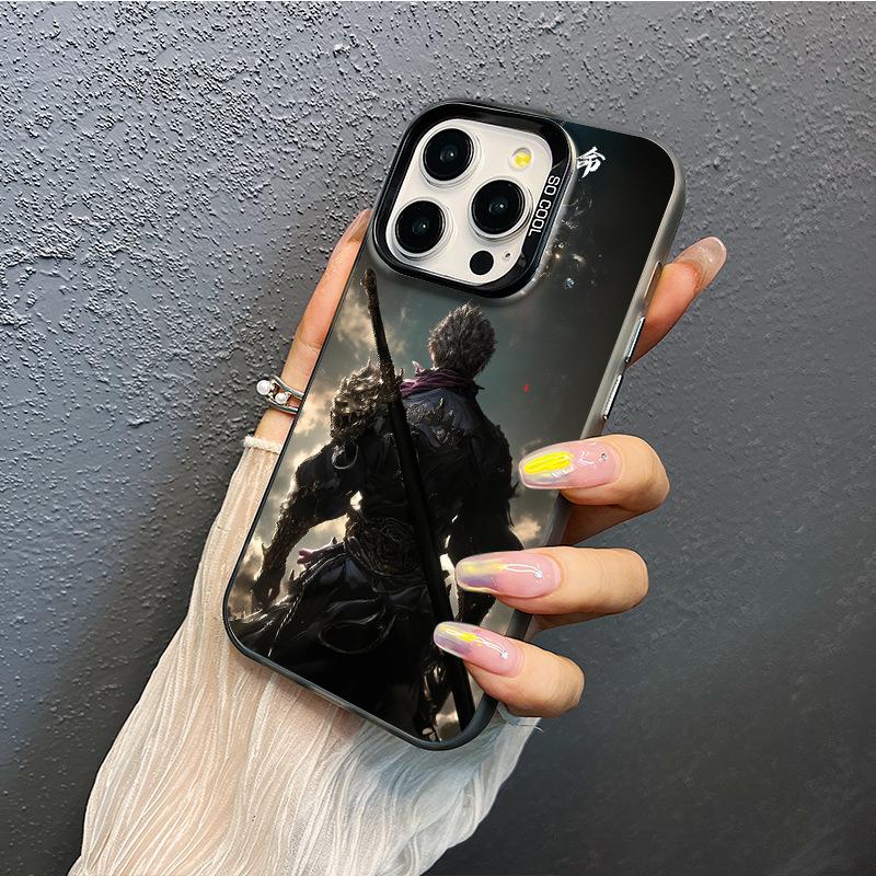 Mythical Monkey King Back View iPhone 16 Plus Phone Case, iPhone 12 Pro Max Drop Protection, 14 Cool, 15 Hard