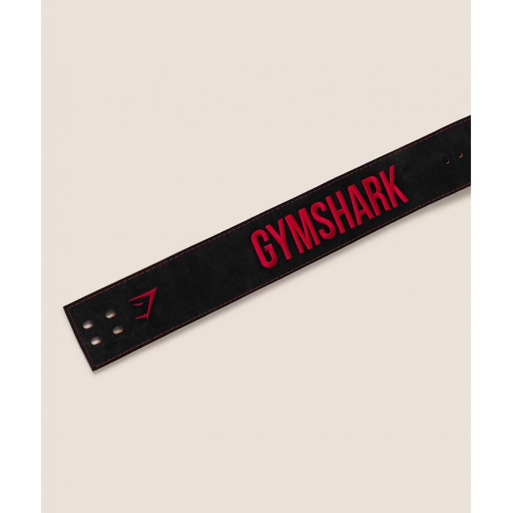 Gymshark Lever Lifting Belt Black Carmine Red I3a5m Bb4j
