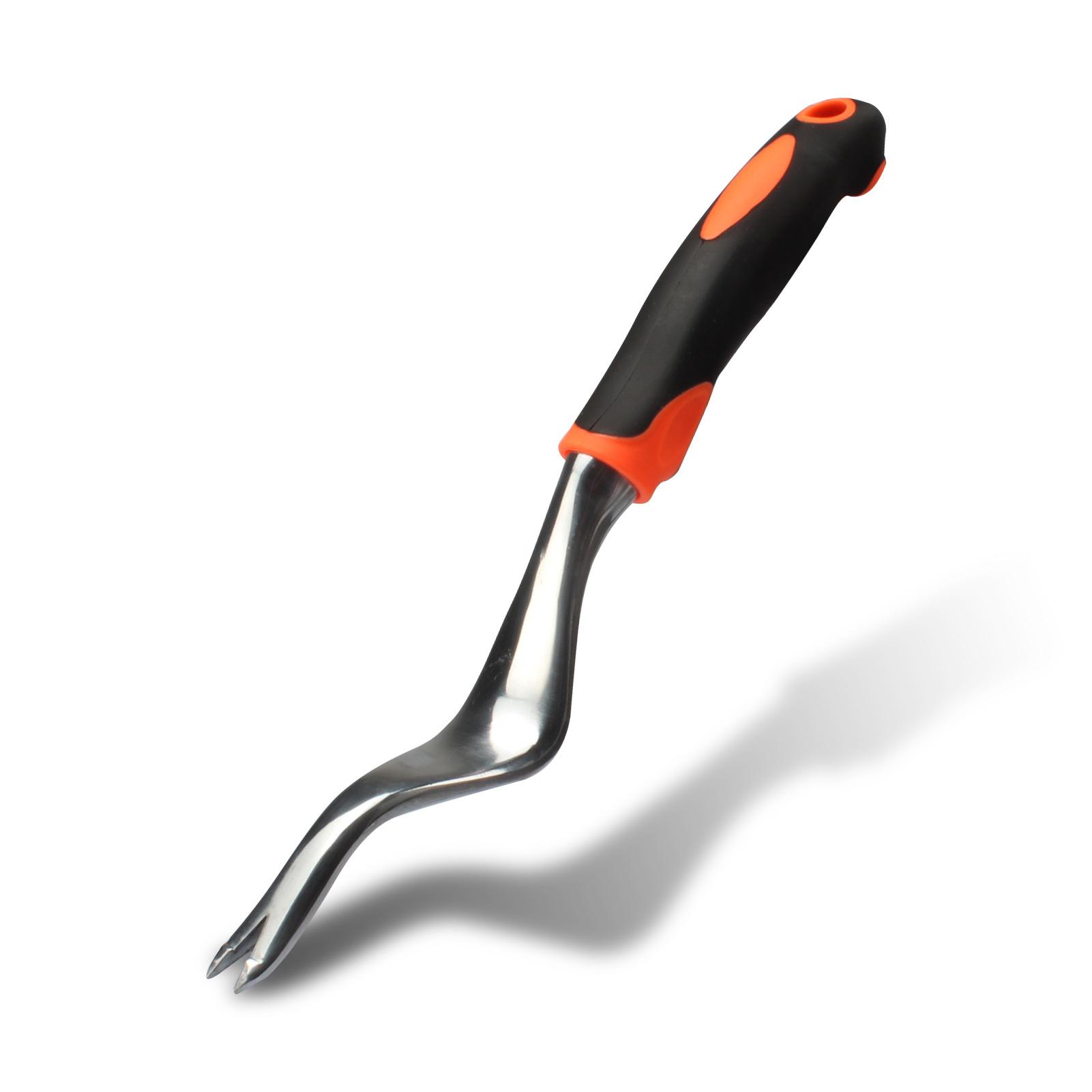 

Инструмент для удаления одуванчиков с мягкой ручкой, Полированная нержавеющая сталь, Инструмент для удаления садовой травы, Двузубая вилка green