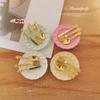 1/12 Scale Miniature Dollhouse Cake Dish with Knife Fork Spoon Set - DIY Decoration Doll House Accessories for 1/12 Scale Models