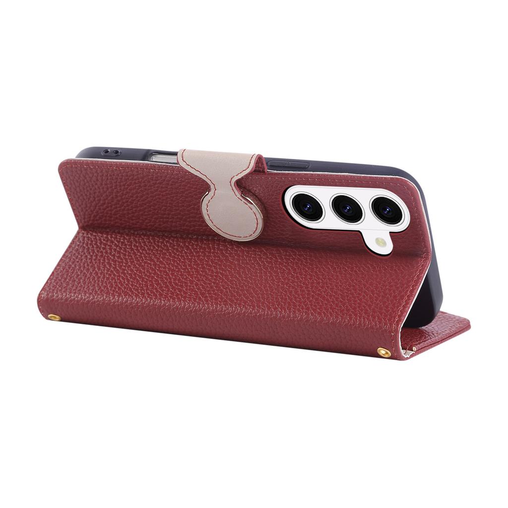 For Xiaomi 17 Pro Wallet Case with Strap/Multiple Card Slots Solid Color Leather Stand Phone Cover