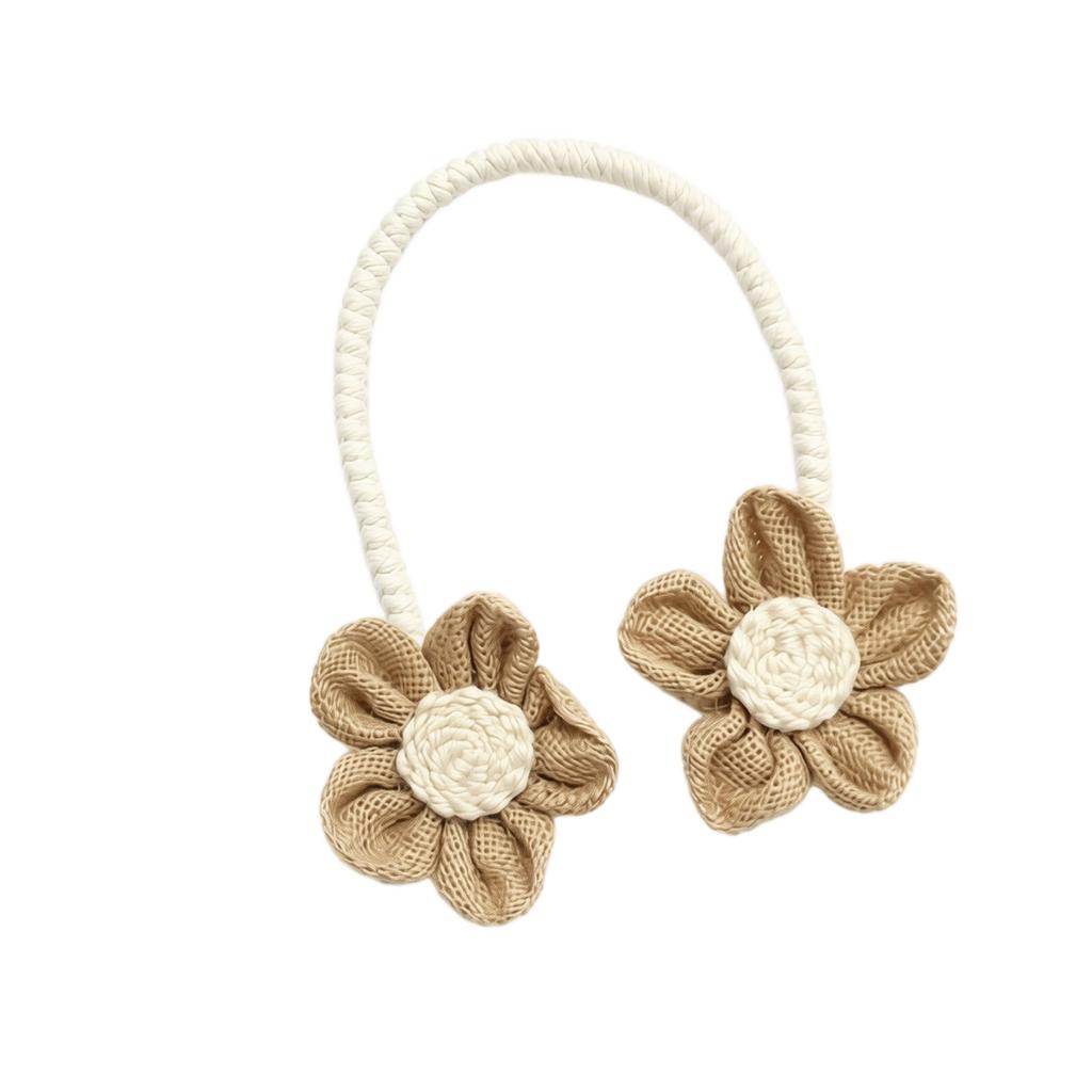 Curtain Tiebacks Flower Design Window Drapery Holdbacks Decorative Rope Style for Home Window Treatment Accessories