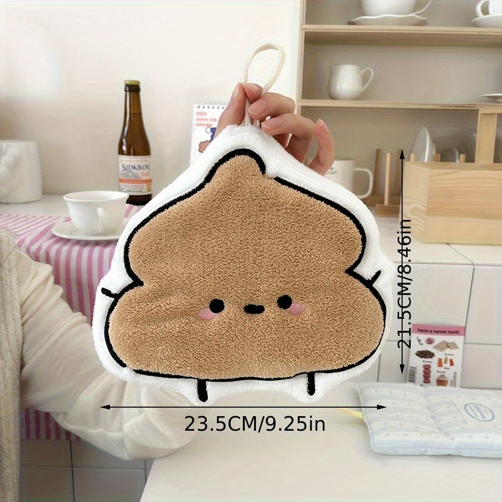Thickened and super absorbent, lovely cartoon-style hand towel, coral fleece small square towel, suitable for both kitchen and bathroom use