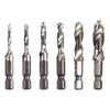 Tap Drill Bits HSS 4341 Hex Chuck Tapping Machine M3-M10 Silver Spiral