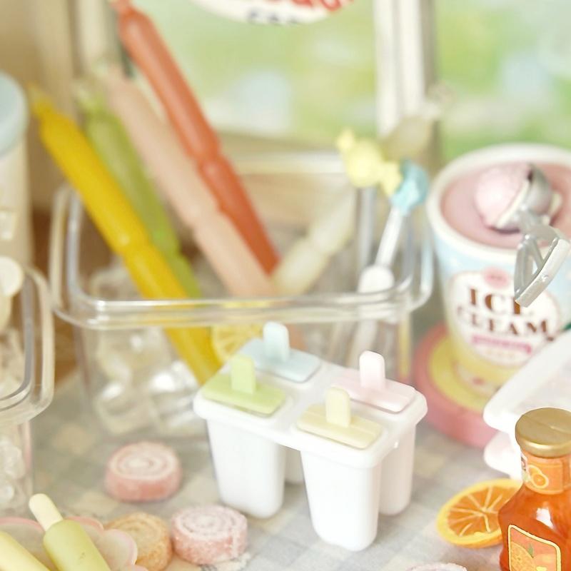 1 Set Mini Ice Stick Ornament Cute Miniature Dollhouse Food Simulation Ice Cream Popsicle Model For Doll Diy Accessories