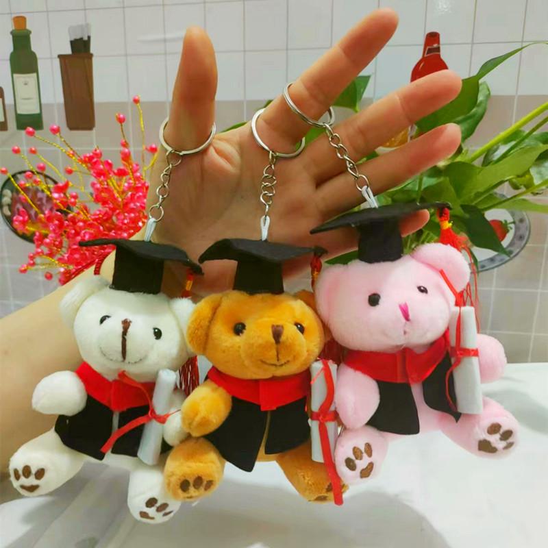 

Выпускной мишка в докторской шапочке плюшевая игрушка подвеска - памятный подарок 12 cm