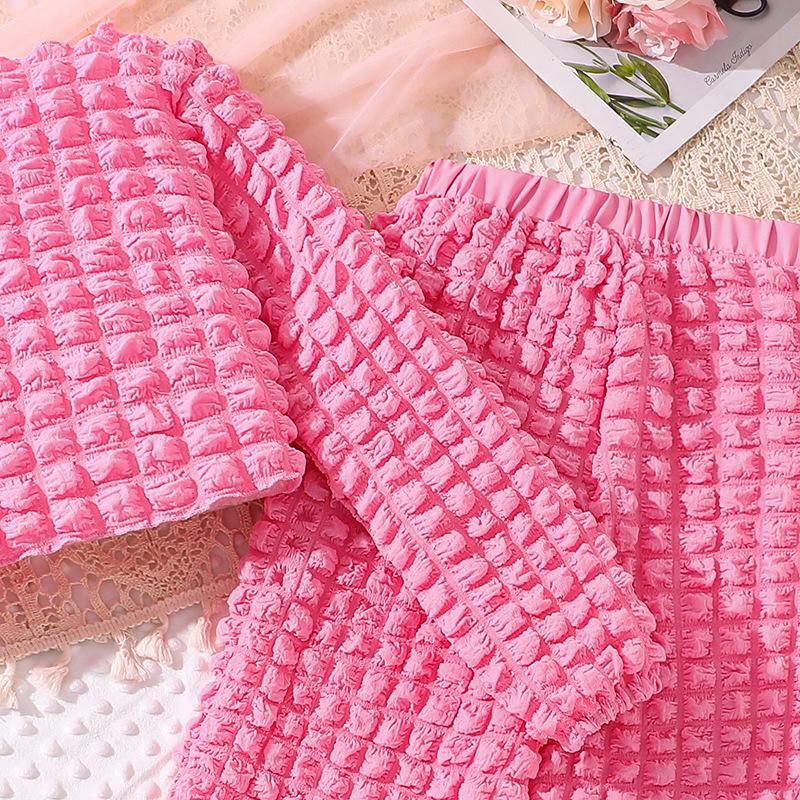 Jentedress 7-12 år Barneklær Vår og Høst Ny Personlighet Langermet + Bukser 2-delt sett