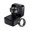 Smart Black Ring: Heart Rate, Blood Oxygen, Sleep Tracker, Bluetooth, Waterproof, Unisex, Touch Interface