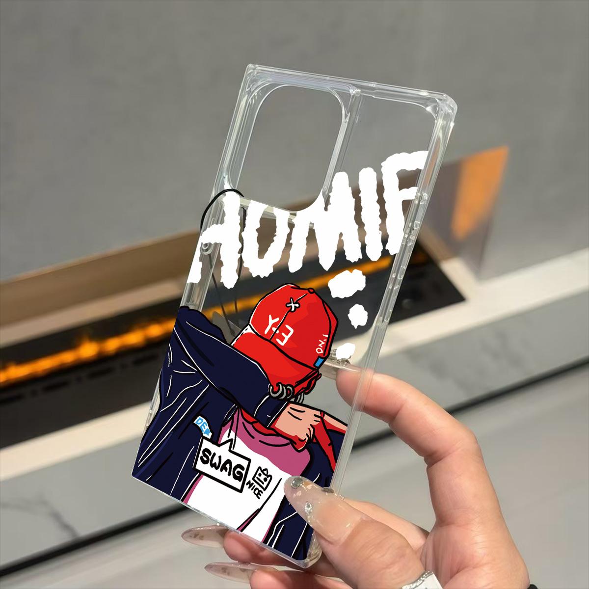 

Square Back Tube Protection Clear Case For iPhone 13 11 12 16 ProMax 15 Plus 14 Pro Max Anti-Oxygen,Hat Wearing Character Pattern Casing iphone 11 ProMax