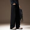 Men's American Casual Loose Fit Straight Leg Black Jeans