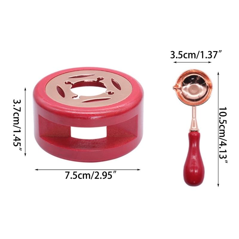 Wax Seal Warmer Melting Set for Melting Wax Beads Seal Wax Stick, Wax Seal Furnace with Melting Spoon