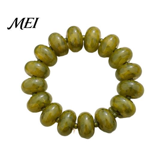 Damenarmband Perlen für Frauen, Bunte Acrylperlen Elastisches Damen Stretcharmband, Boho Sommer Strandurlaub Schmuck