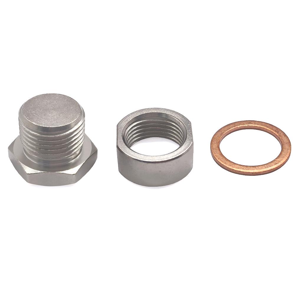 M18X1.5 O2 Oxygen Sensor Weld Bung Plug Nut With Gasket Kit Car Exhaust Pipe Steel Auto Hardware Accessories