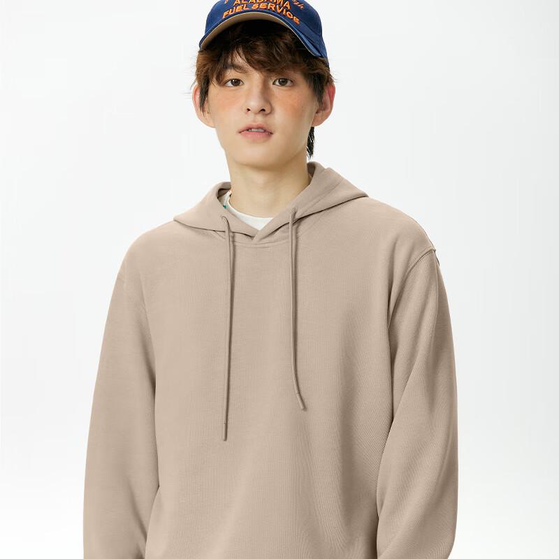 MINISO Men's Heavyweight Pullover Hoodie with Green Pine Chest Logo