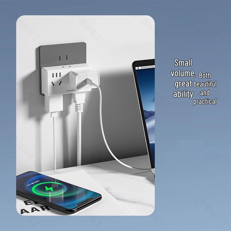 International Multi-function 5-in-1 Wireless Socket Extension Power Strip