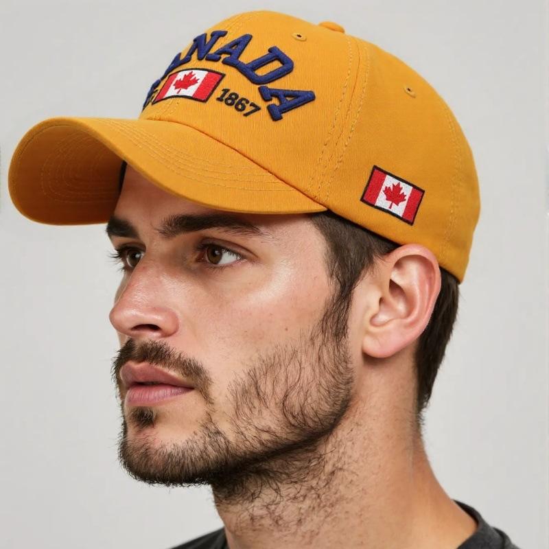 Hat Letters CANADA Baseball Cap Men's and Women's Canadian Cotton Cap Literary Retro