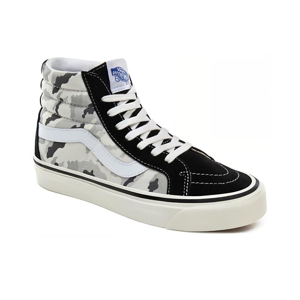 Vans Sk8 Anaheim Factory 38 Dx Patchwork High-Top Skate Shoes Unisex Sneaker Gray Camouflage VN0A38GFV7G