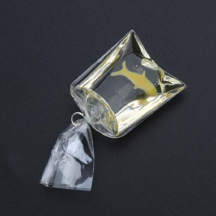 Unique Resin Goldfish Water Bag Charm for Keychain Making Decorative Pendants