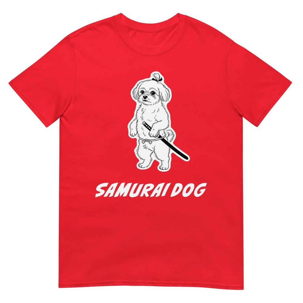 Samurai Maltese Funny Katana Warrior Dog TShirt S