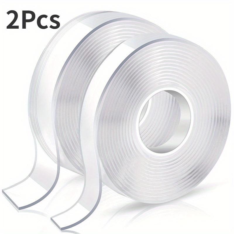 2pcs Double Sided Tape, Transparent Double Sided Wall Tape Suitable For Home, Office, Car, Outdoor Use