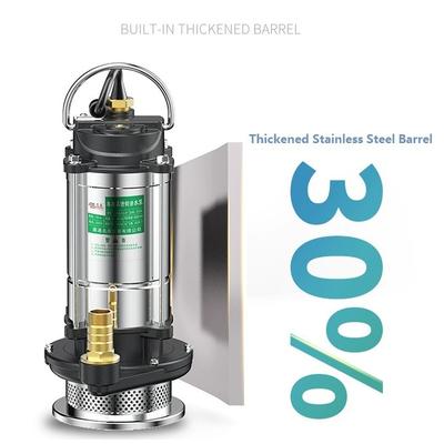 370W/750W Bomba Agrícola Herramientas de Jardín Bomba Sumergible de Acero Inoxidable Drenaje Riego Bomba Autoaspirante para Aguas Residuales